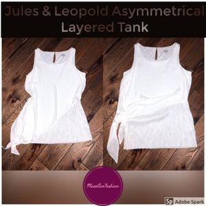 Jules & Leopold Asymmetrical Crêpe Layered Top XS